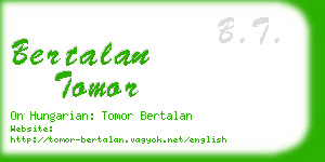 bertalan tomor business card